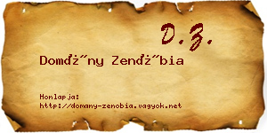 Domány Zenóbia névjegykártya
